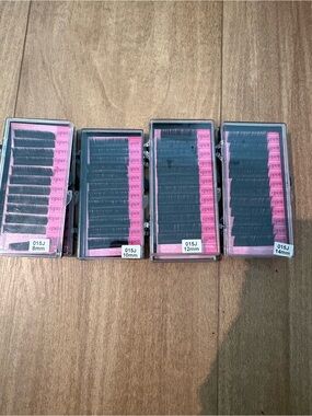 False Eyelash Extension Trays - Black (8mm,10mm,12mm,14mm)